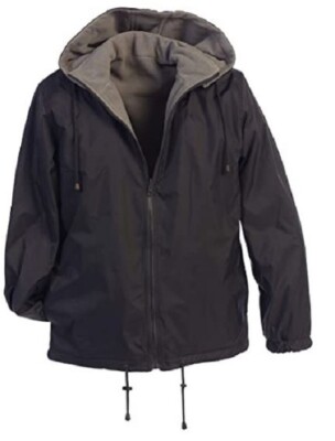 Gioberti Men's Reversible Rain Jacket with Polar Fleece Lining