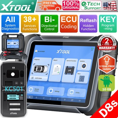 XTOOL D8s KC501 OBD2 Scanner Bidirectional Diagnosis Tool Car Coding Programming