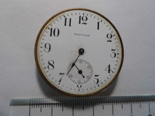 7 Jewel Waltham Pocket Watch Movement w/Dial 1902 Untested  11702603 Lot A72