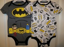 Batman Comics 2 Pack One Piece Bodysuit Toddler Baby Boy Size 18 Months NIP
