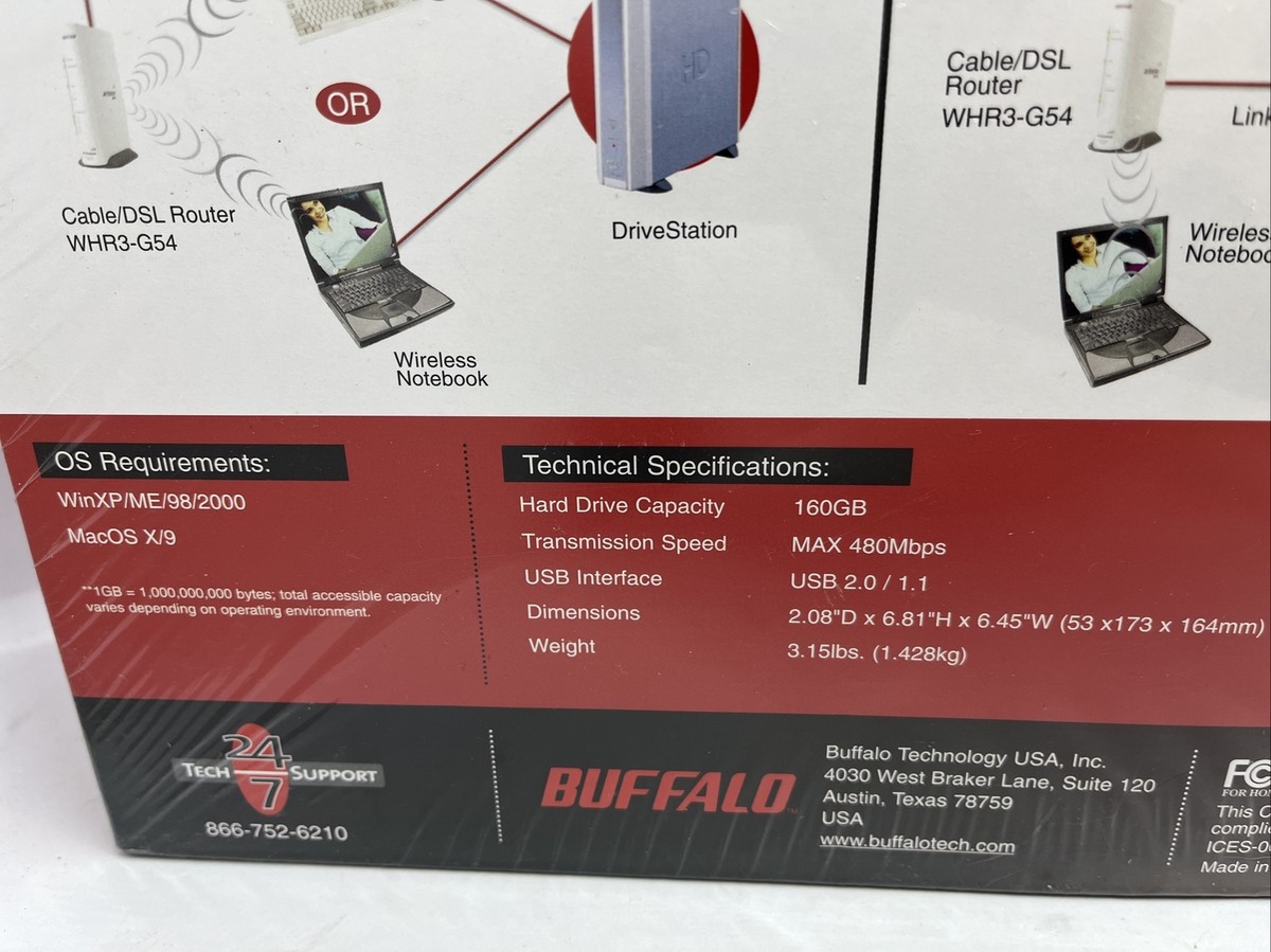 Buffalo Drive Station 160GB USB 2.0/1.1 External Hard Drive HD