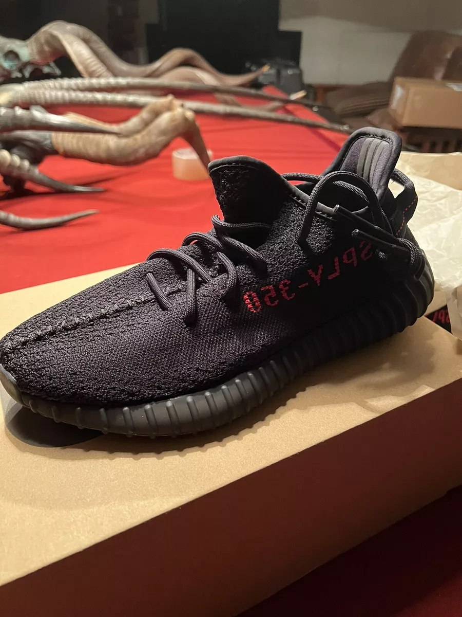 adidas Yeezy Boost 350 V2 Black Red Bred 2020 CP9652 - SIZE 9