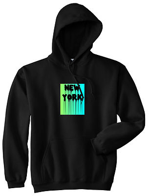 Kings Of NY New York Dripping Paint Font Pullover Hoodie Sweatshirt