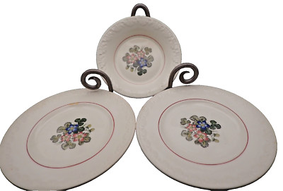 VTG. set 3 Wedgwood England Corinthian patt./2 - 6 1/2'' plates & 1 - 5 1/2'' bowl