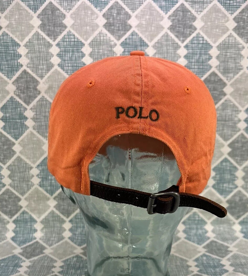 Polo Ralph Lauren Cappello Strapback Pony Arancione Regolabile