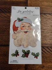 The paper studio La petites Dimensional Glitter stickers Santa's Face 4pc