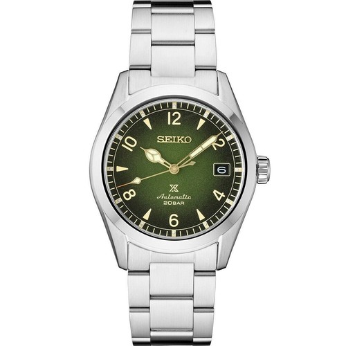 New Seiko Alpinist Green Dial Stainless Steel Bracelet 38mm Men's Watch  SPB155 29665203298 | eBay