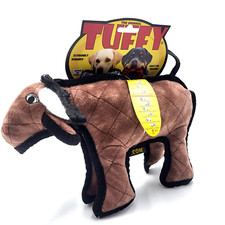 Tuffy Jr Barnyard Bull Durable Soft Squeaky Floating Tug Shake Dog Toy 10x6 Tuffy Jr Barnyard Bull Durable Soft Squeaky Floating Tug Shake Dog Toy 10x6