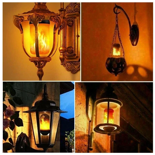E27 E14 LED Licht Fackel Feuer Lampe Flammen Effekt Glühbirne Flacker Birne Deko - Bild 15 von 24
