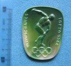 1964 Tokyo Olympic Games  Czechoslovakia NOC Badge Pin CZECH