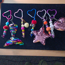 Lot Of 5 Beaded And Accessorized Key Chains