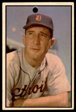 1953 Bowman Color #132 FRED HUTCHINSON  Tigers  VGEX  (Hole Punch)  SP High #