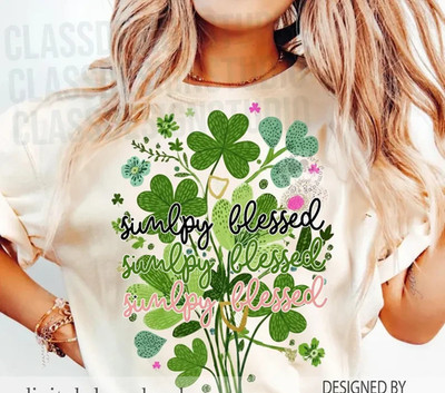 Simply Blessed Floral St Patrick s Day Shirt Faith Theme