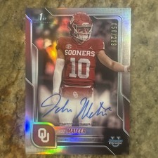 John Mateer Bowman Chrome 2025 Refractor /299 #56 Auto