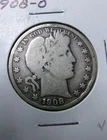 1908-SILVER O Barber Half Dollar VERY NICE
