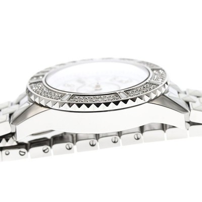 クリスチャンディオール Dior crystal CD113118 Diamond Bezel white Dial Quartz Ladies