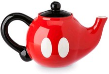 RETIRED Disney Mickey Mouse Tea Set Teapot Cups HTF Bamboo Handle Collectible
