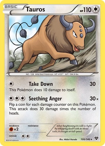 Tauros LP Rare XY Base Set 100/146