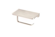 Brushed Nickel Toilet Paper Holder with Shelf,Wall Mount Bath Tissue Holder