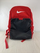 Nike Men's Red Black Backpack Padded Inner Pockets Sports Casual Travel