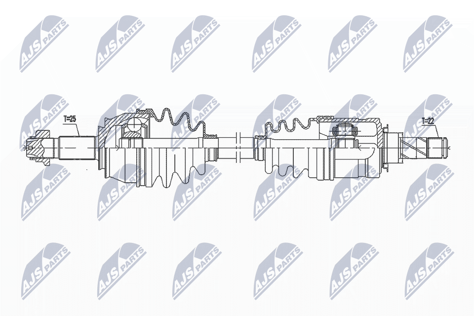 Driveshaft Front Axle Right Manual Transmission NPW-PL-099 NTY for OPEL CORSA E - Image 3
