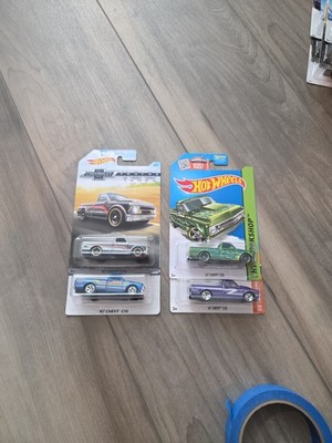 Hot Wheels Lot- 4 Different '67 Chevy C10 Kmart Green 100 Years Flying Customs X