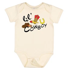 Inktastic Lil' Cowboy Baby Bodysuit Children Future Job Little Hat Star Boots