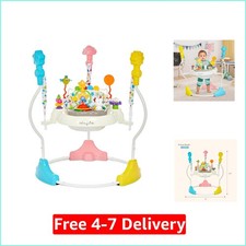2-in-1 Star Print Baby Bouncer  Activity Center - 12 Melodies  Lights Included