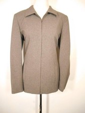 Beautiful Women's Size 10 Jones New York Gray LS Lined Zipper Blazer Jacket
