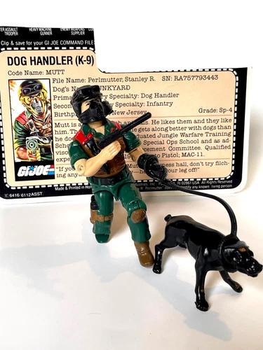 GI Joe ARAH Mutt & Junkyard v1 Near Complete, w/File Card, New o-ring