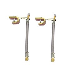 2Pcs Tyre Tire Valve Stem Extension Adaptors Stainless Steel Tire 7  /180mm