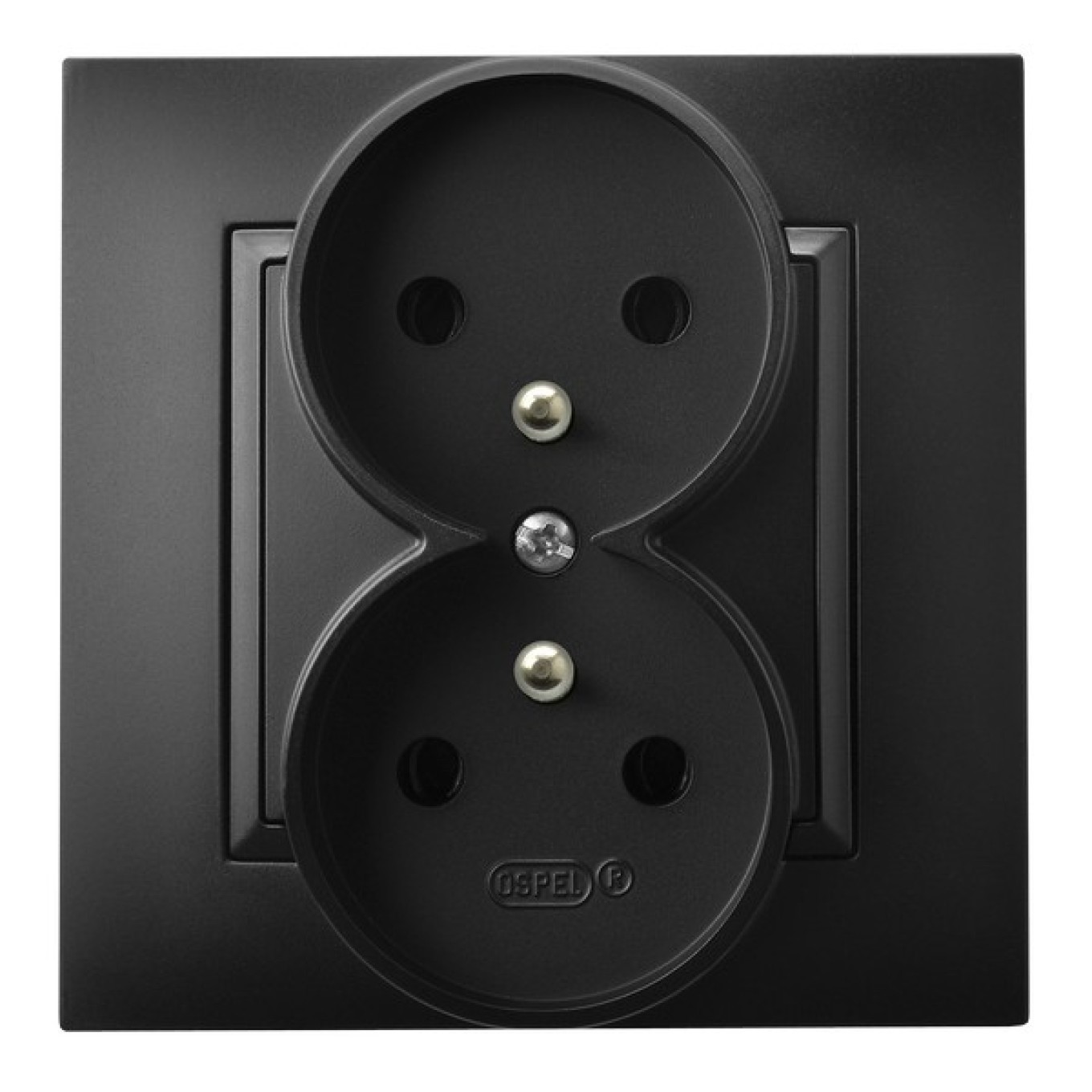 ARIA Double Socket with/u Black Metallic GP-2UZ/33