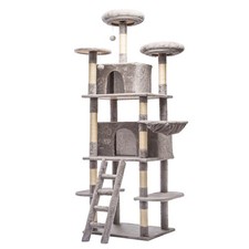 Large Cat Tree w/ 2 Condos, Hammock, 3 Perches Sisal Posts
