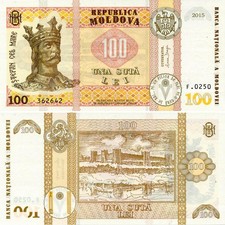 Moldova 100 lei 2015 (2024) UNC Signature Anca Dragu (P25(3))