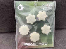 NEW Crocs Jibbitz LED Winter Night Snowflakes Shoe Charms 5 Pack