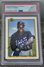 FRANK THOMAS 1990 Bowman Tiffany PSA 9 Auto 10 DNA Gem Rookie RC HOF Pop 8
