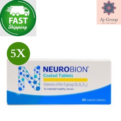 5 X Neurobion - Vitamin B1, B6, B12/Nervenlinderung, 20 Tabletten  SCHNELLER ...