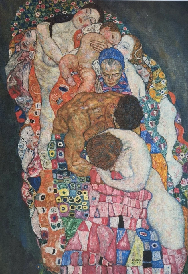 GUSTAV KLIMT * Death and Life * 70 x 50 cm * signed lithograph *limited # 16/200 - Bild 3 von 4