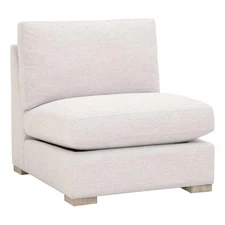Essentials For Living Stitch & Hand Clara Fabric Armless Chair in Stone