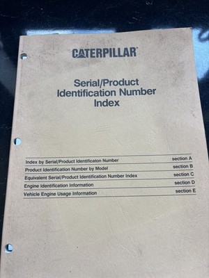 CAT Caterpillar Serien-/Produktidentifikationsnummer Index SEBF9451-22 (6/95)