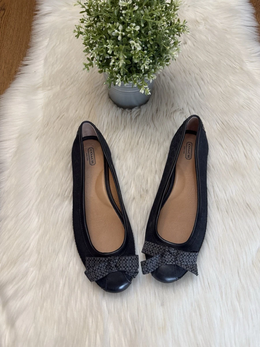 Coach Black Ballet Flats for Women for sale | eBay