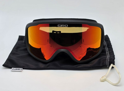 Giro Cruz Black Frame Orange Mirror Lens Snow Ski Snowboard Goggles w/ Case