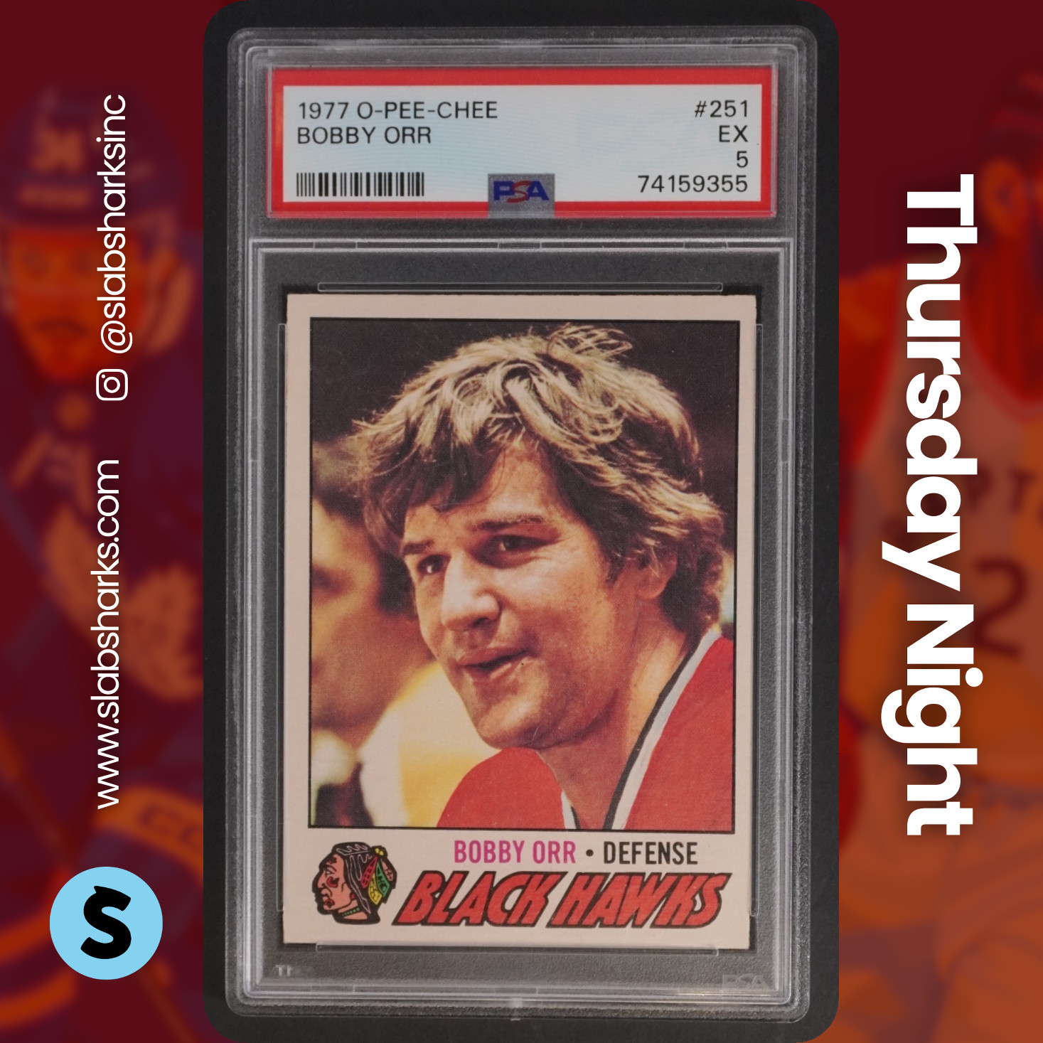 1977 O-PEE-CHEE #251 BOBBY ORR PSA 5