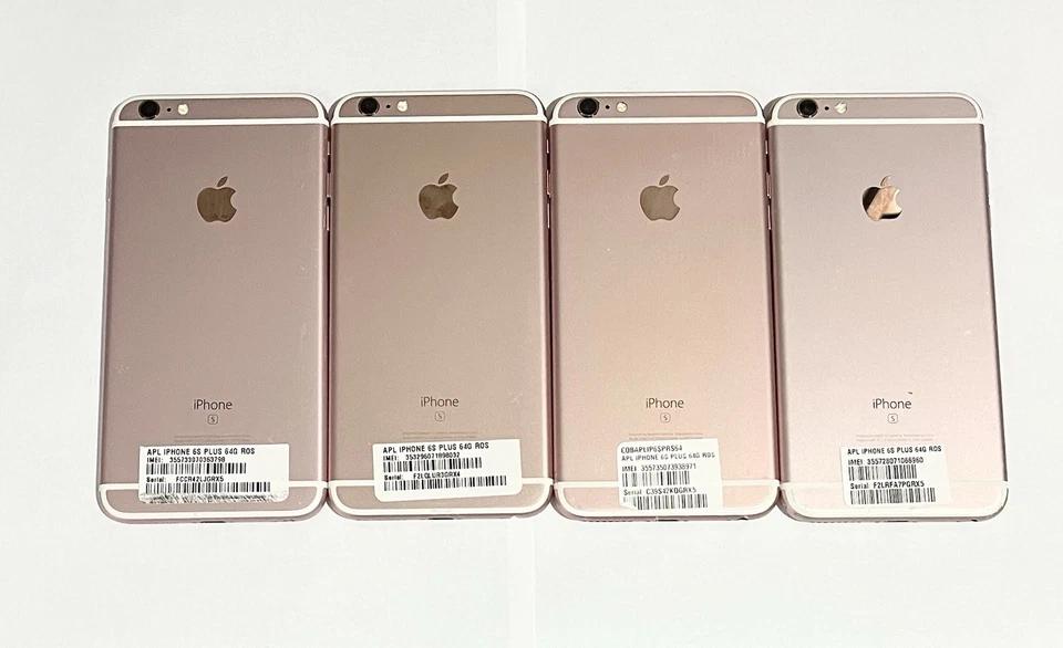 Apple iPhone 6s Plus 64GB Rose Gold (A1687) Factory Unlocked Smartphone Lot of 4 - Image 2 of 3