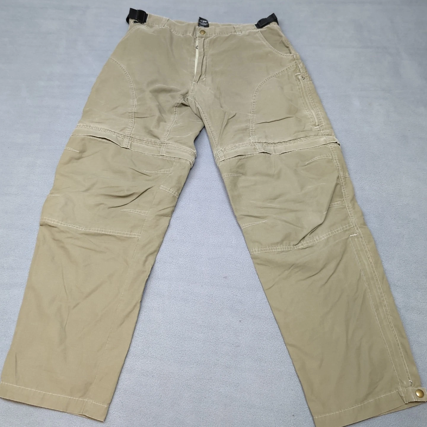 Rare Kuhl Hiking Pants Size 32 M Dry Vintage Patina Distressed Zip Off Shorts