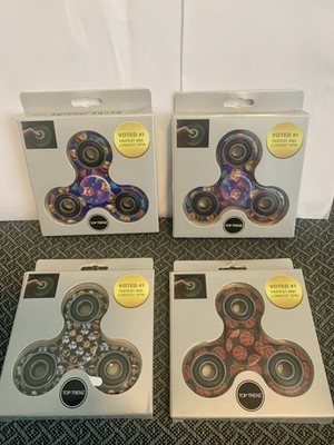 Lot of 4 New Assorted Top Trenz Spinner Squad Fidget Spinner Stress Relief