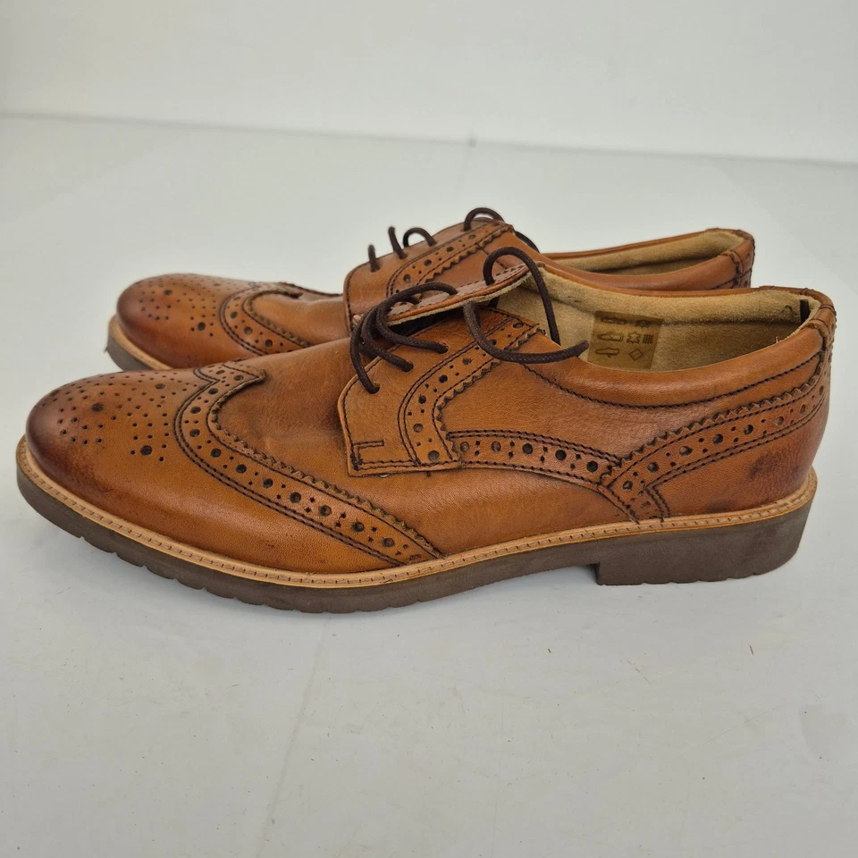 JOHN ROCHA Zapatos Brogue 7 Tostado Hombre Cuero Clásico Formal - Imagen 4 de 4