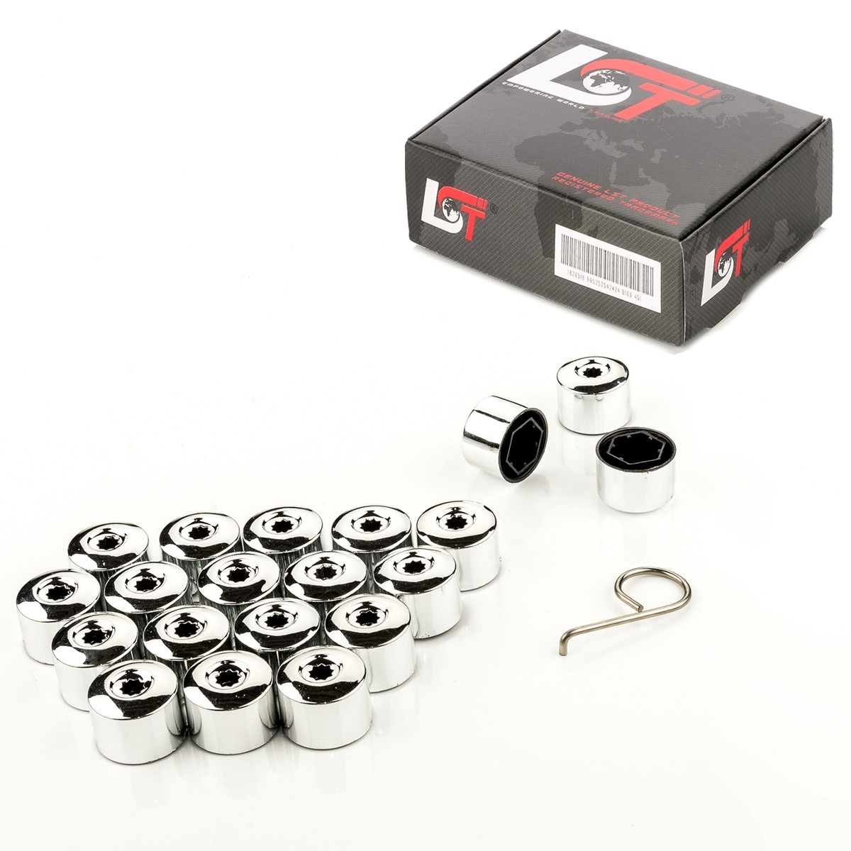 20X Wheel Bolt Caps Chrome 17 Mm For HYUNDAI
