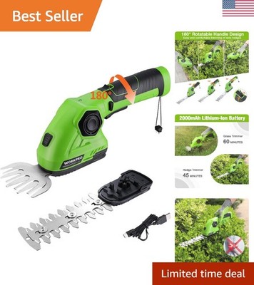 Lightweight Cordless Grass Cutter with Lithium-Ion Battery & Safety Features