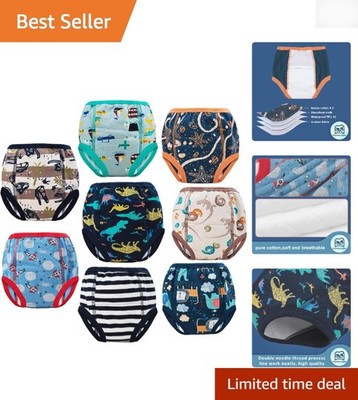 Durable & Reusable 8-Pack Training Pants for Toddlers   Eco-Friendly Design